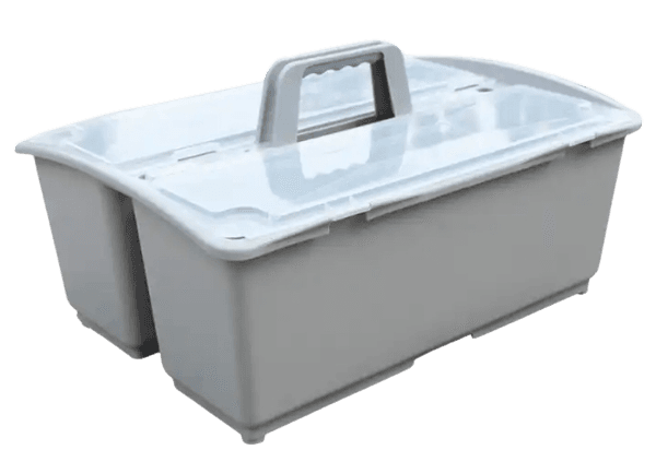 boks for oppbevaring av rengjøringsmateriell. Rengjøringsboks